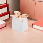 Mini White Favor Box 50 Sets Paper with Ribbon Xmas for Baby Shower Gifts - Image 6