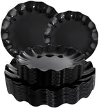 LIYH 24 Pcs Black Plastic Plates Reusable – Unbreakable, Dishwasher Safe by LIYHLoveinyourheart