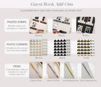 Personalized Luxe Photo Guest Book (Design 4) – 11.5 x 8.5" Minimal Aesthetics, Screw Bound with Custom Ivory Hardcover & Photo + Lined or Blank Pages - Wedding, Baby Shower, Anniversary - Image 7