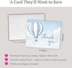 Baby Shower Thank You Cards With Envelopes, Hot Air Balloon | Set of 24 - Image 2