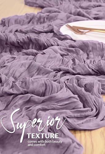 20 Pack Purple Cheesecloth Table Runner Wedding Birthday Table Decor - Image 4