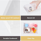50 Pack 8x6in Charcuterie Board Boxes with Clear Lids, Paper Containers - Image 4