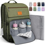 PILLANI Baby Diaper Bag Backpack - Large Bag for Boys & Girls, Waterproof Diaper Backpack - Baby Shower Gifts for Boys - Toddler Diaper Bag with Changing Pad - Large Capacity, Wide Opening Easy Access by Pillani