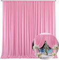 10 x 10 Feet New Pink A Backdrop Curtain for Partie, Background Curtains for Photoshoot, Birthday, Wedding, Mardi Gras, Easter, Mother's Day Party Decorations 5Ft x 10Ft, 2 Panels by ZEBMOON
