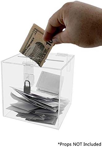Marketing Holders 6"W Ballot Box Suggestion Top Lock Sign Great for Shows Expos Charity Organizations Countertops Monetary Donations Promotions Complaints - Image 7