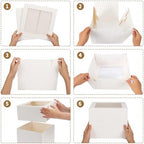 Moretoes 28pcs Cake Boxes, 10”x10”x8” Bakery Boxes for Pastries, Desserts - Image 3