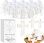 80 Pack Cross Scented Soap Baptism Favors with Cards Bags Guest Gifts,White by Swiffen