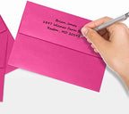LUXPaper A7 Invitation Envelopes | Peel & Press | 5 1/4" x 7 1/4" | Azalea Metallic | 80lb. Text | 50 Qty - Image 6