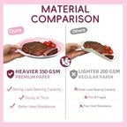 350 Pcs Pink Decagonal Paper Plates and Napkins Set, Disposable Party Supplies for 50 Guests Include 9" & 7" Scalloped Paper Plates, Cups, Napkins, Cutlerys for Baby Shower, Bridal Shower, Wedding - Image 4