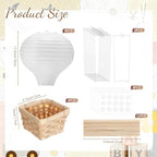 Meooeck 8 Sets White Hot Air Balloon Table Centerpieces Decor - Image 3
