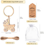 50 Pieces Baby Carriage Shape Keyring/keychain for Baby Boy or Girl Shower,Gender Reveal Party Decorations,Game Prizes, Favors,Gift,Decor,Souvenirs to Guests Bulk with Thank You Tags and Gift Bags - Image 2