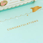 Hallmark 3D & Pop Up New Baby Card, Noah's Ark Design, Animals, Girl, Boy, Gold, Blue - Image 6