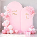 Pink Arch Backdrop Cover 2 Set - 6.6FT, 5FT Spandex Fitted Wedding Arch Stand Covers Round Top Chiara Arch Backdrop Stands Cover for Birthday Parties Banquet Photo Background Decoration by WishCare