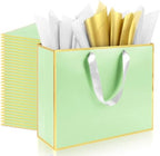 Addblu 24 Pack Light Green Large Gift Bags with Handles & 72 Tissue Papers by Unknown
