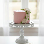 8 Pcs Cake Stands Set Metal Dessert Table Display Tiered Cupcake Holder Candy Donut Fruit Plate Cake Serving Tray Candlestick Display Treats Serving Tower for Wedding Birthday Party Decor (White) - Image 7