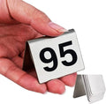 Table Numbers for Wedding Reception Double Sided, Stainless Steel Frosted Digital Cards Holders20 Pack Numbered Tent Frame for Restaurant Baby Shower Banquets, Silver,Numbers 81 to 100 by Unknown