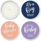 Custom Candles, Personalized Candles, Bulk Candles, Candle Favors, Baby Shower Candle Favors (Set of 10) (White Tin), 9508837-03 - Image 5
