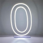 LED Neon Signs Number 0 Birthdays Decor Neon Lights Party USB Plus Battery Case Light up your baby's birthday with our Neon Number Zero Sign (Number 0) by NUOSHANZS