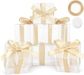 COTOPHER 120 Pcs Clear Boxes for Favors, 3x3x3 Inches Clear Gift Boxes by COTOPHER