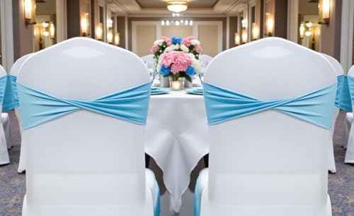 MDS Pack of 200 Spandex Chair Sashes Without Slider Buckles – Blue - Image 6