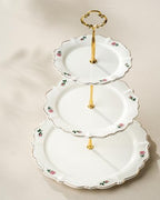 3 Tier Cupcake Stand, Ceramic Tiered Serving Stand - Image 3