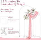 Arch Backdrop Stand Set of 3 (7.2FT,6.6FT,6FT),White Backdrop Arch - Image 5