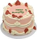 NICE PURCHASE Realistic Fake Birthday Cake Fake Food Bakery Shop Display Model Party Decoration Pro Cake Faux Replica Cake (6 inch wide & style H) by Nice+purchase