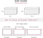 Table Skirt Rainbow Unicorn 14ft Ruffle Rectangle Tablecloth for Birthday Party Baby Shower Parties Decorations - Image 4