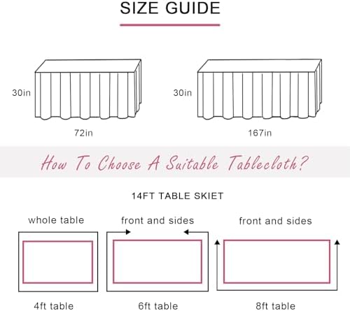 14ft Table Skirt Rainbow Tablecloth Unicorn Tutu Table Skirt for Rectangular Table Birthday Party Decoration - Image 4