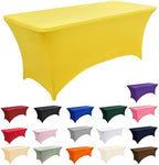 10-Pack 6ft Spandex Table Covers for Rectangle Standard Folding Tables - Wrinkle Resistant Stretch Tablecloths - Ultimate Fitted Table Protector for Parties, Banquet, Wedding - Image 3