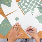 VNS Creations Thank You Cards With Envelopes - 100 Pack 4 x 6 - Green - Image 6