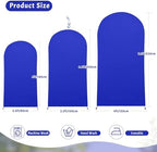7.2FT Royal Blue Arch Backdrop Cover - Polyester Fitted Wedding Arch Stand Covers Round Top Chiara Arch Backdrop Cover for Birthday Party Banquet Photo Background Decoration - Image 5