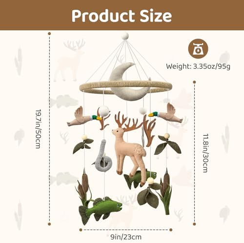 Hunting Baby Crib Mobile Deer Baby Mobile for Boys and Girls - Image 4