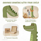 Personalized Name Kids Height Wall Chart - Crocodile Wood Height Chart - Image 5