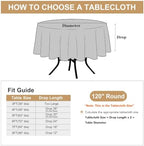 sancua Round Tablecloth 120 Inch Fit 48-96 Inch Tables, 8 Pack Sage Green - Image 7