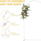 Gold Metal Arch Backdrop Set of 2 (7.3FT/6FT), Balloon Arch Stand for Wedding Ceremony, Baby Shower, Outdoor Indoor Birthday Party, Graduation Decoration, White (Beige(Set 6)) - Image 4