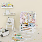 BAMBOOHOMIE Baby Shower Crate Closet, Baby Baskets with Hangers Handle, Baby Crate Box for Baby Shower, Welcome Gift Basket for Newborn Baby, Pregnancy Gift for New Parents (White, Small Size) - Image 6
