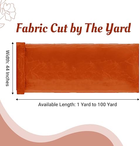 50 Yard Organza Fabric 44" Wide for Wedding Event Décor - Orange - Image 2
