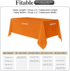 Fitable 8 Pack Orange Tablecloths 70x120 Inch for 6-8 Ft Rectangle Tables - Image 5