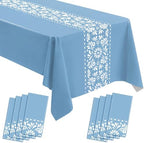 Cielito Lindo Mexican Tablecloth, 54×108 Inch, Blue, 8 Pcs by Acellegic