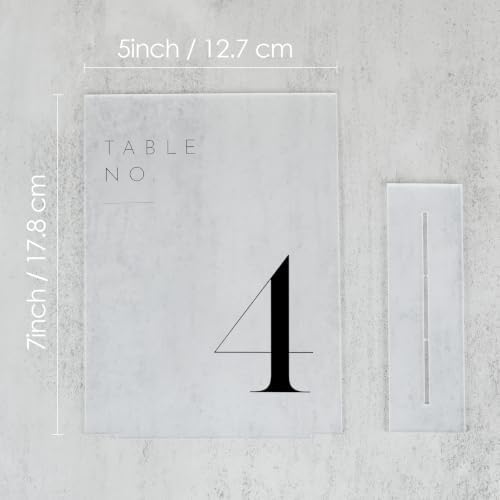 Frosted Wedding Table Numbers 1-25 with Stands - Image 2