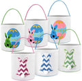 Honeydak 6 PCS Easter Basket for Kids, Bunny Tote Bags Mixed Colors by Honeydak