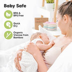 KeaBabies 14-Pack Nursing Pads with Baby Hand and Footprint Kit Frame, Baby Memory Book, Inkless Ink Pads, and Multi-Use Nursing Cover - Thoughtful Keepsake and Shower Gifts for New Mom - Image 5