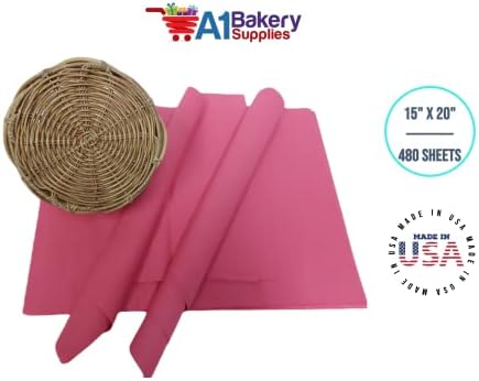 Gift Wrapping Tissue Paper 15X20 480 Pack by A1 Bakery Supplies (Azalea Pink) - Image 6