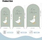 One Silly Goose Arch Backdrop Cover 5FT Green Round Top Arch Stand Cover for Baby Shower 1st Birthday Party Decorations - Image 4