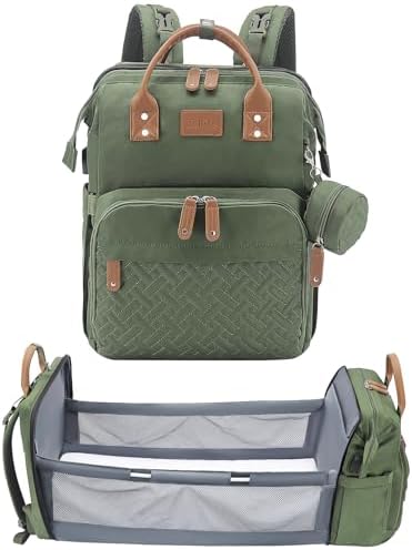 JOLLITO Diaper Bag Backpack with Changing Station,Baby Registry Search by JOLLITO