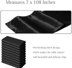 50 Pack Black Chair Sashes Bows Satin Wedding Chair Ribbons 7x108 Inches - Image 2
