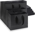 PerKoop 40 Pack Kraft Gift Bags with Handles 4 Sizes,Horizontal,Black by PerKoop