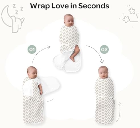 Momcozy Swaddles for Newborns, Quiet Fastener Swaddle for Infant 0-3 Months - Image 6