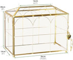 HighFree Glass Wedding Card Box with Lock & Slot (With Arch, Medium) - Image 2